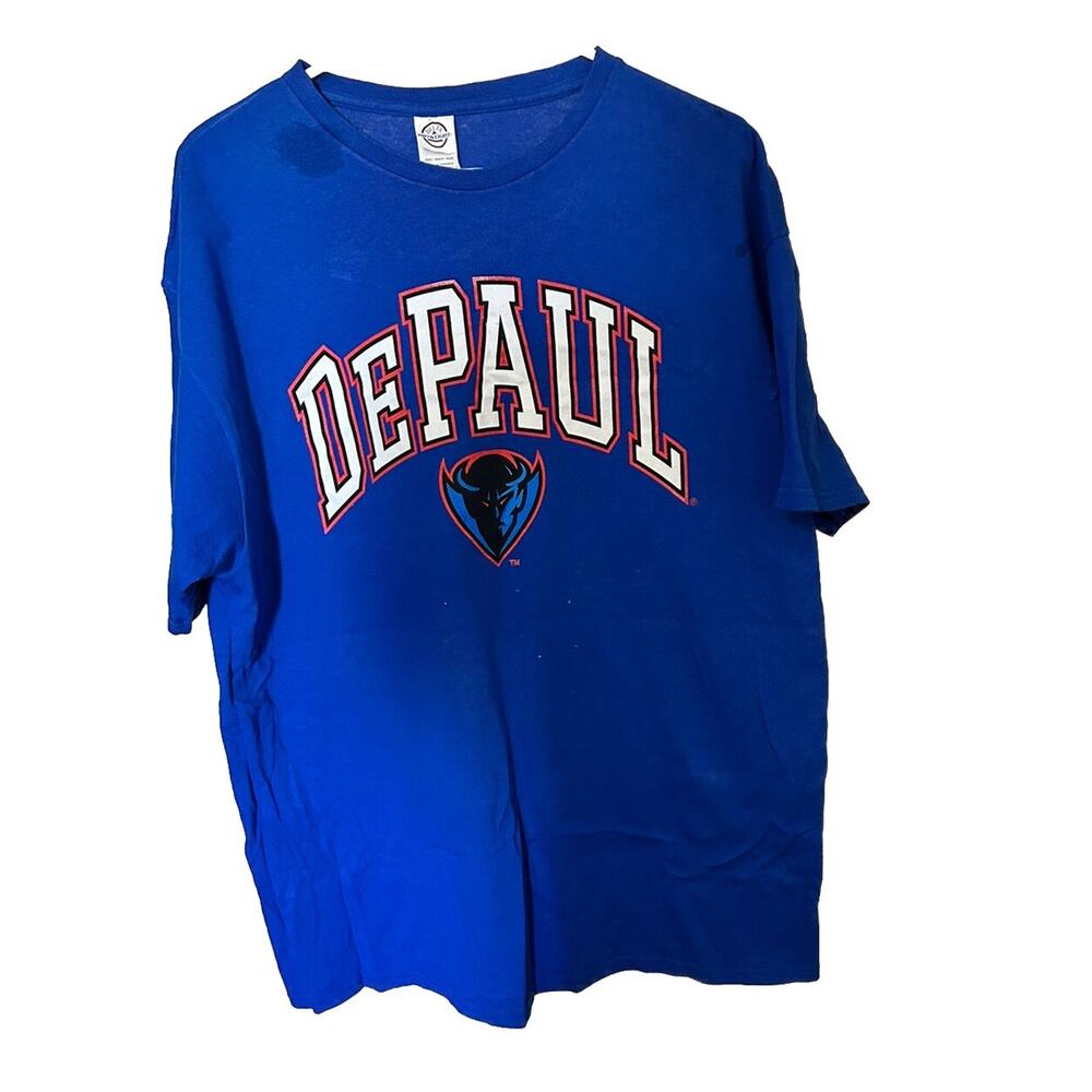 DePaul University Blue Demons Men's XL NCAA Athletic Tee T-Shirt Royal Blue